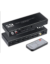 Switcher - Splitter 2:4 EZtek | HDMI 2.0 avec extraction audio - Vidéotek