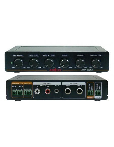 Ampli-Mixer Compact 2x25W | Sonorisation Polyvalente & Portable