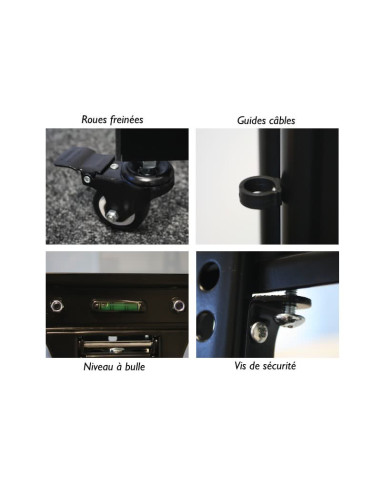 Support mobile 135 cm – Support TV / Écran mobile