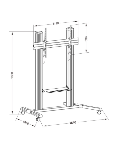 Support mobile pour écrans 75–120" – TV & écran professionnel