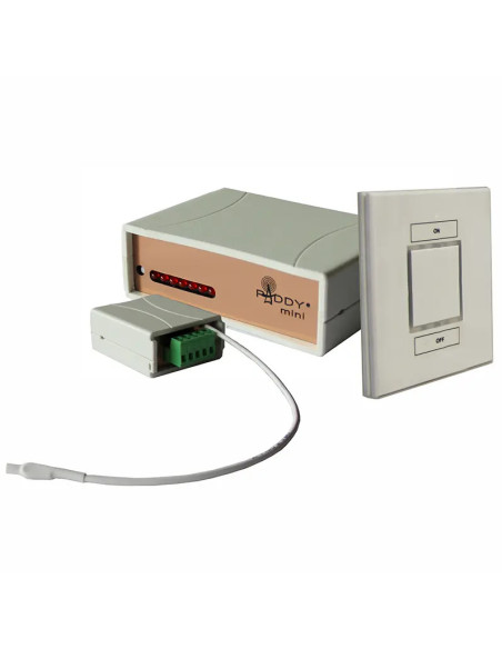 Kit émetteur RS232 extra-plat | 2 fonctions et écran (1 bouton) Paddy Mini - Vidéotek